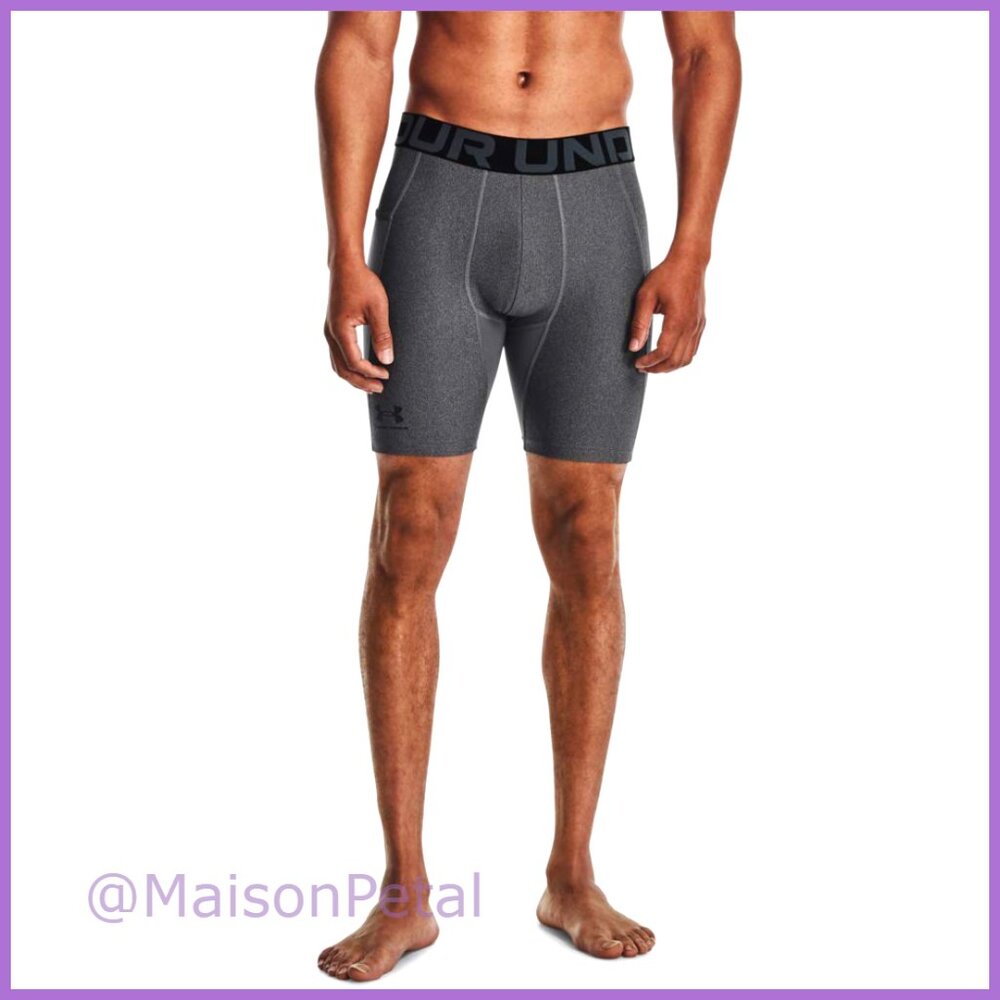 Heatgear Compression Shorts, 6" Inseam, Polyester/Elastane